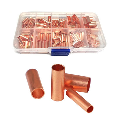 250Pcs Non Insulated Wire Ferrules Kit Red Copper Crimp Connectors