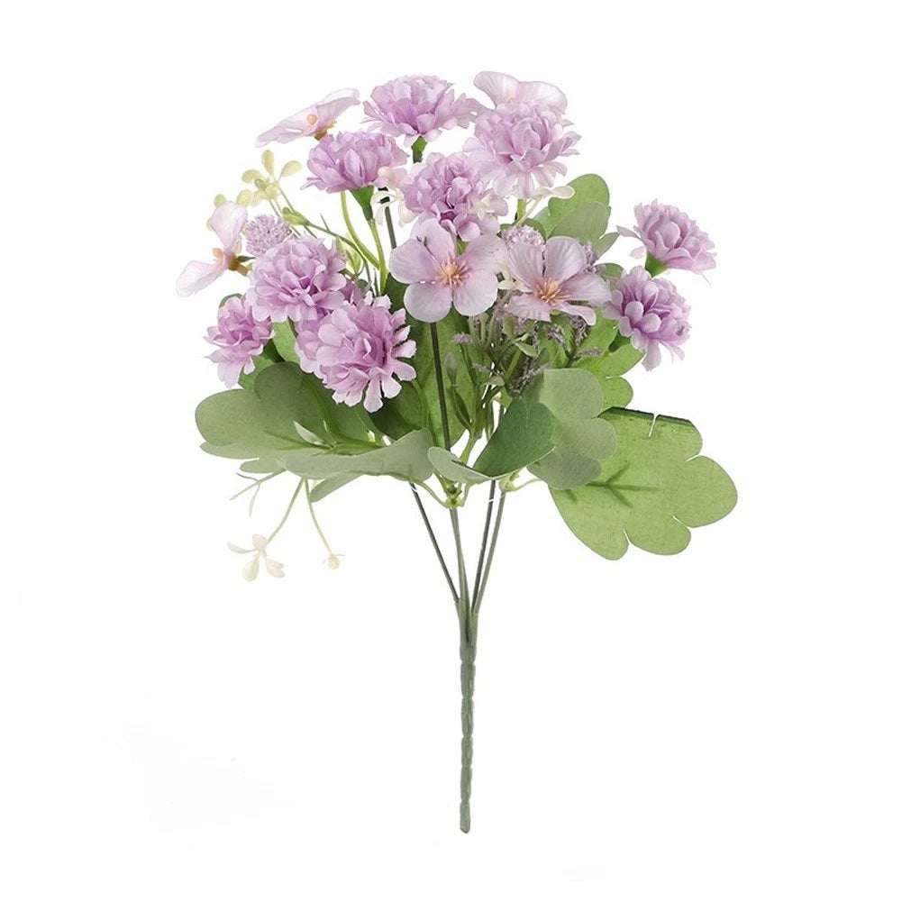 Set of 4 Artificial Silk Chrysanthemum Bouquets for Wedding Decor