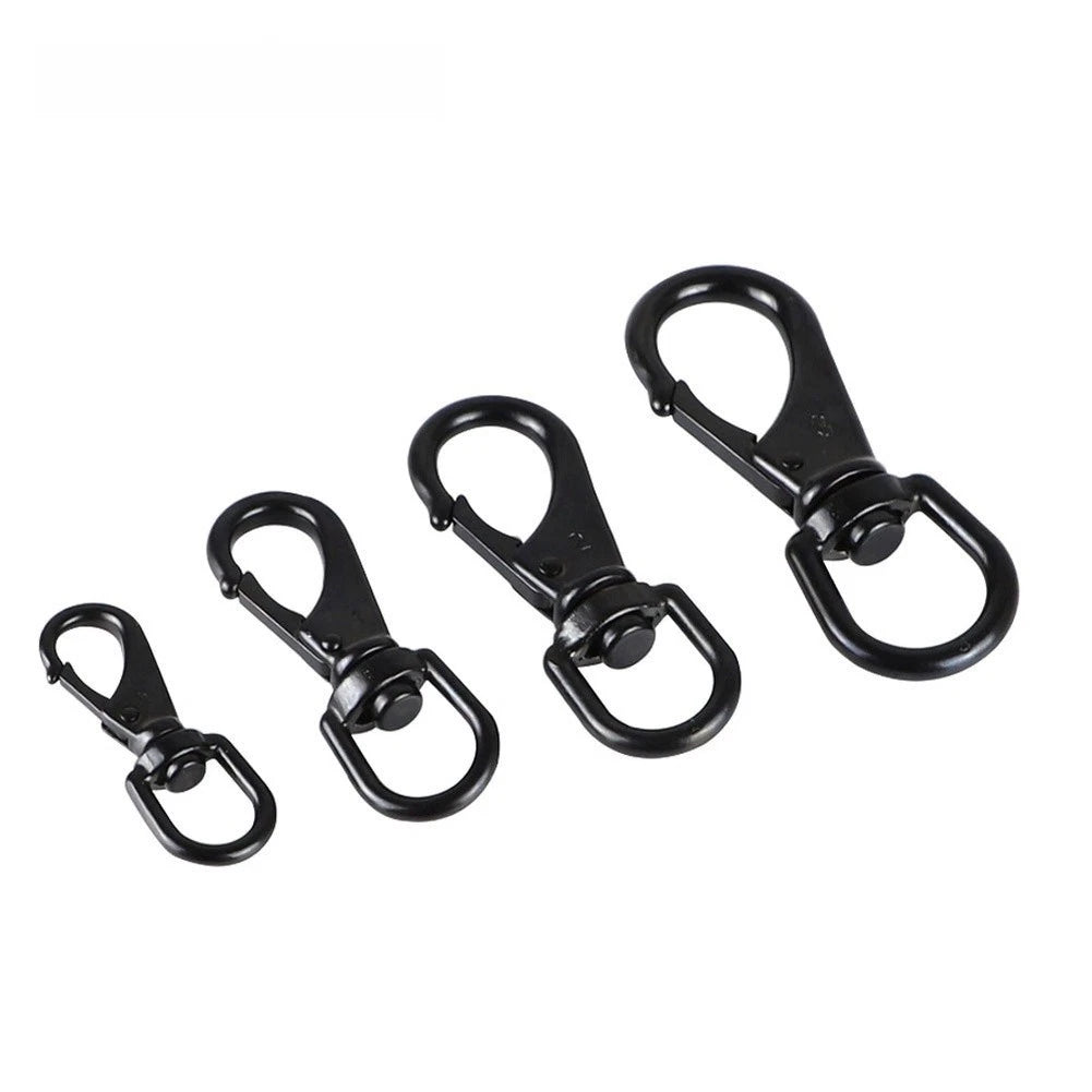 Rotating Swivel Keychain for Leash and Gear (Black 304 Stainless Steel)