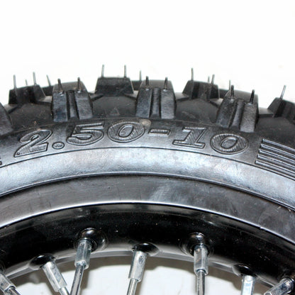2.50-10 Front Wheel Rim + Knobby Tire for PIT PRO Dirt Bike (10")