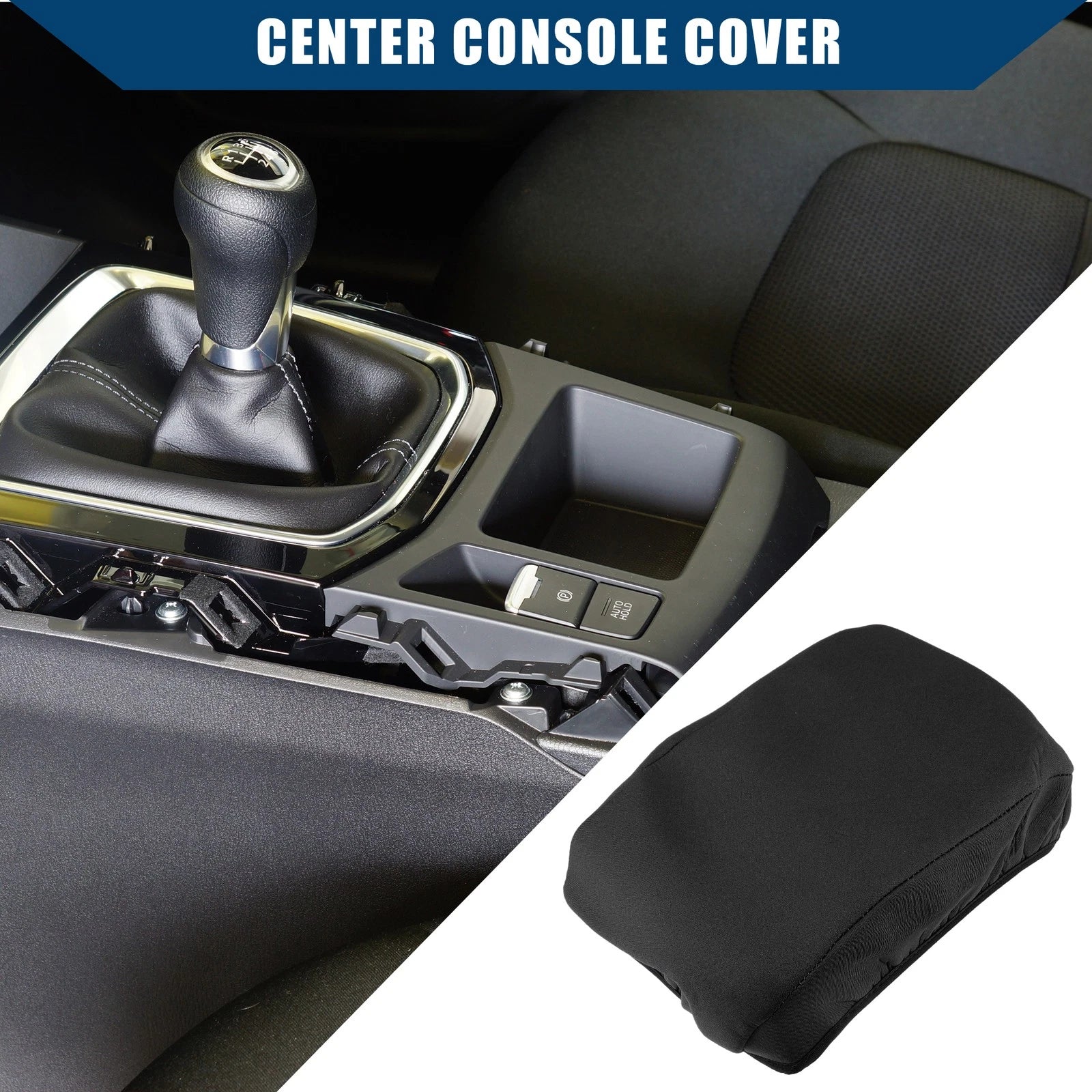 Center Console Armrest Cover Neoprene Black for Ford Fusion 2010–2012