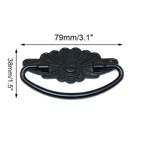 10X Antique Door Pull Handle for Kitchen Cupboard Drawer (Black)