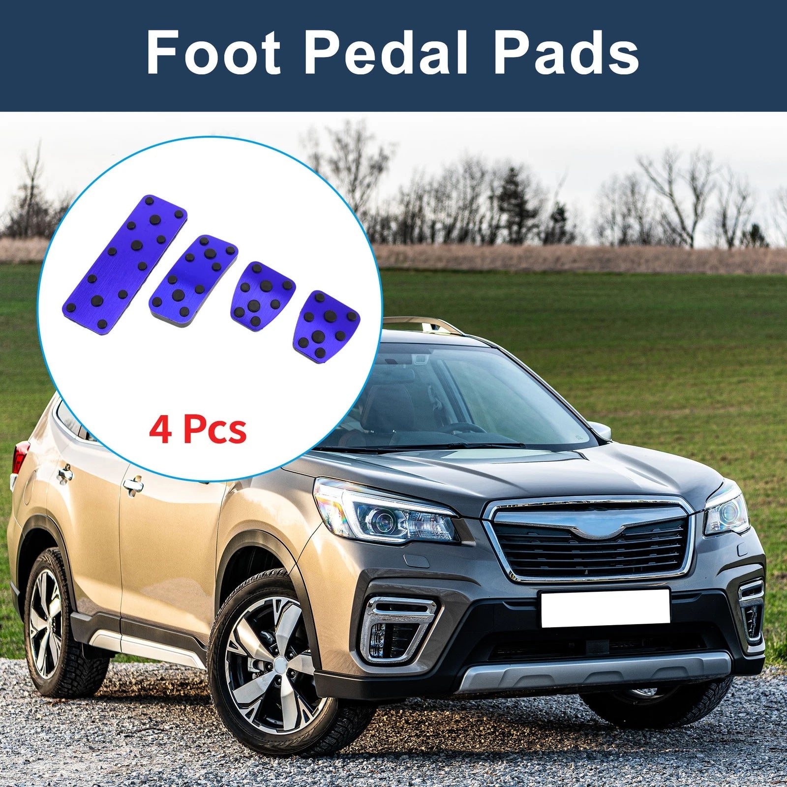 Foot Accelerator Pedal Covers Front Set for Subaru Forester (2003–2005)