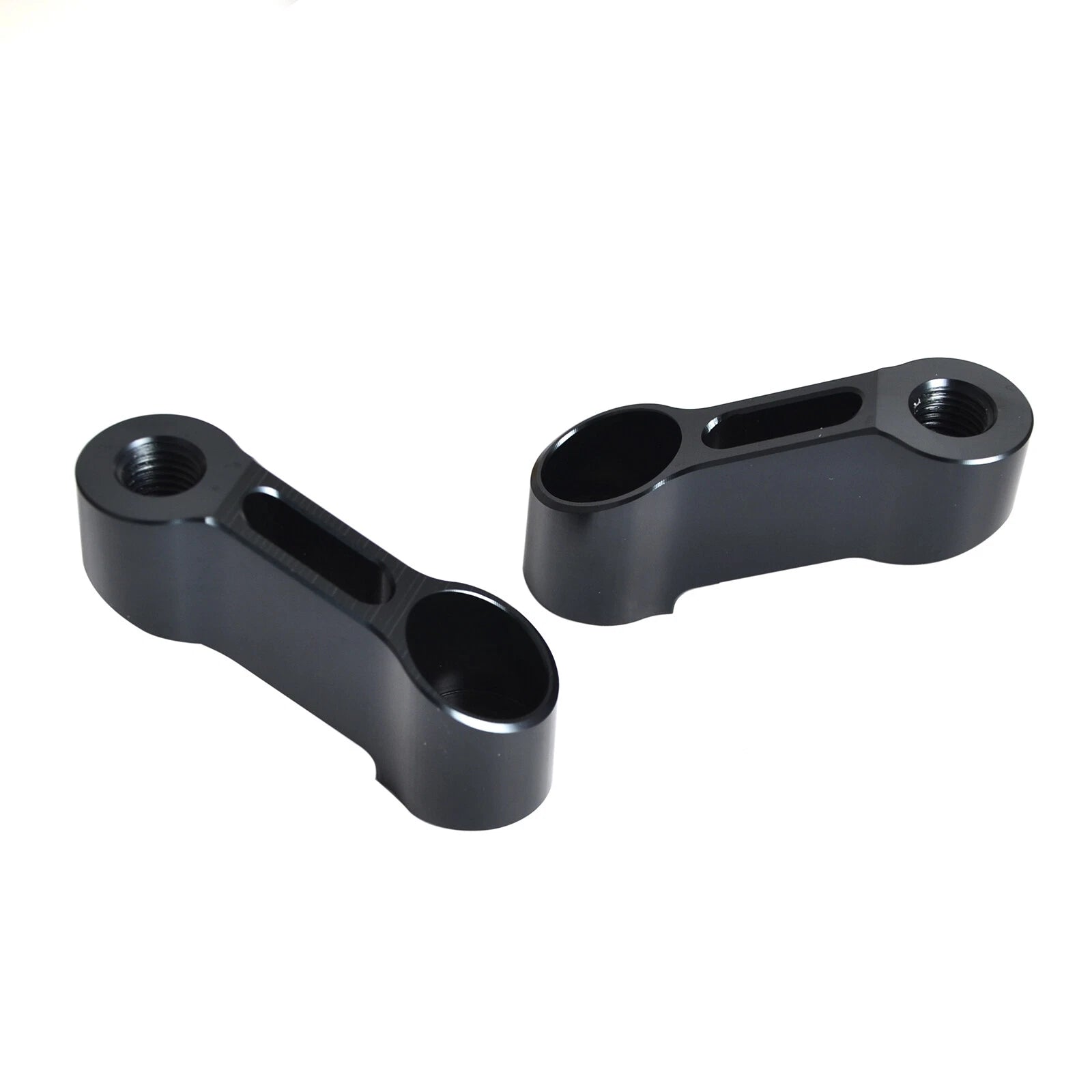 10mm CNC Motorcycle Mirror Mount Risers Extenders Adapters Universal Black