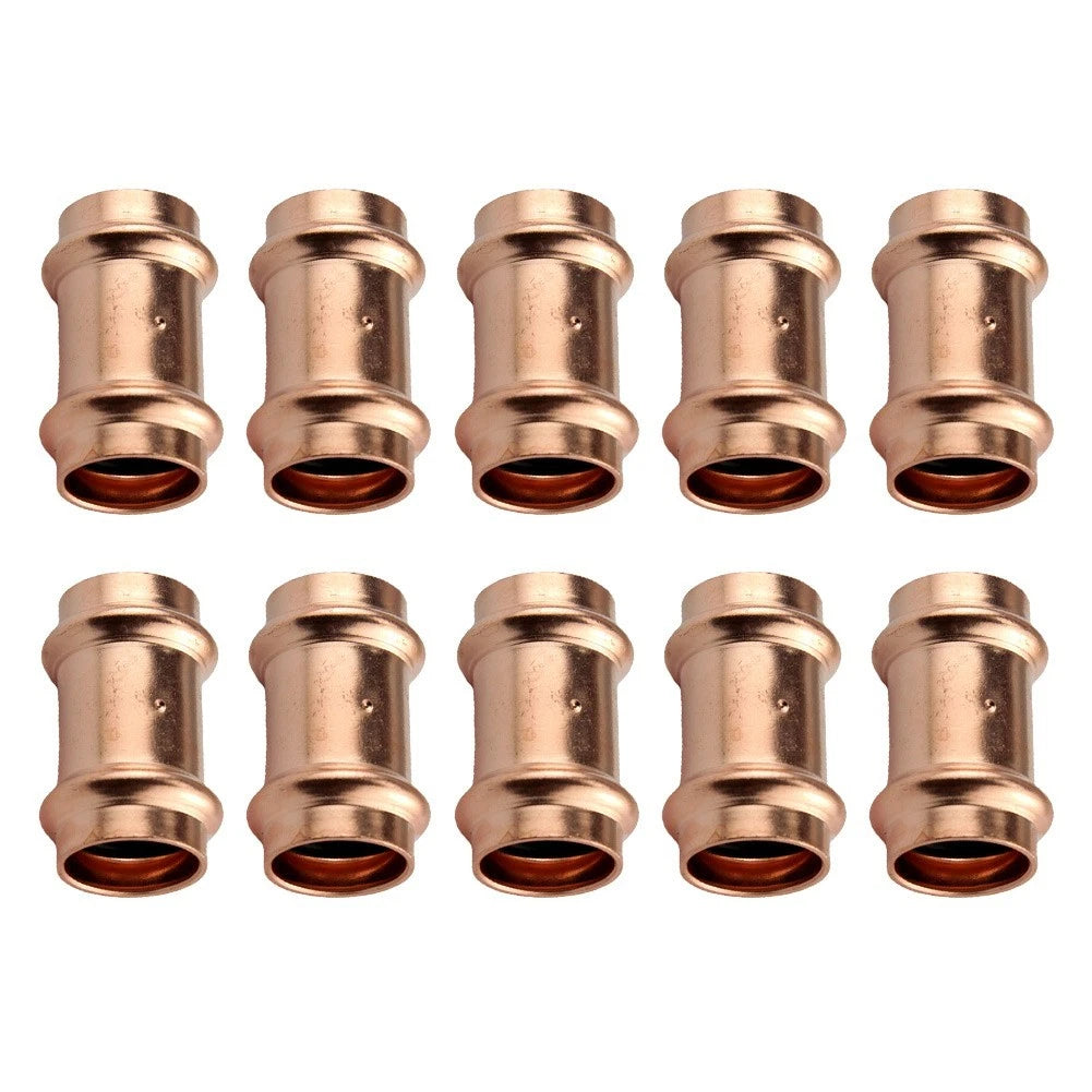 10pcs Copper V Type Crimp Fittings for Heat Pump Refrigeration Systems