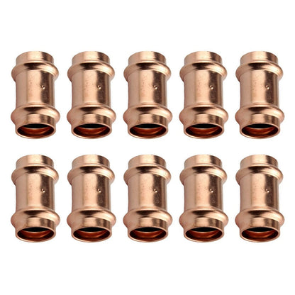 10pcs Copper V Type Crimp Fittings for Heat Pump Refrigeration Systems