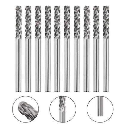 10PCS Carbide Rotary File Set C Type Shank Tungsten Steel Cutter