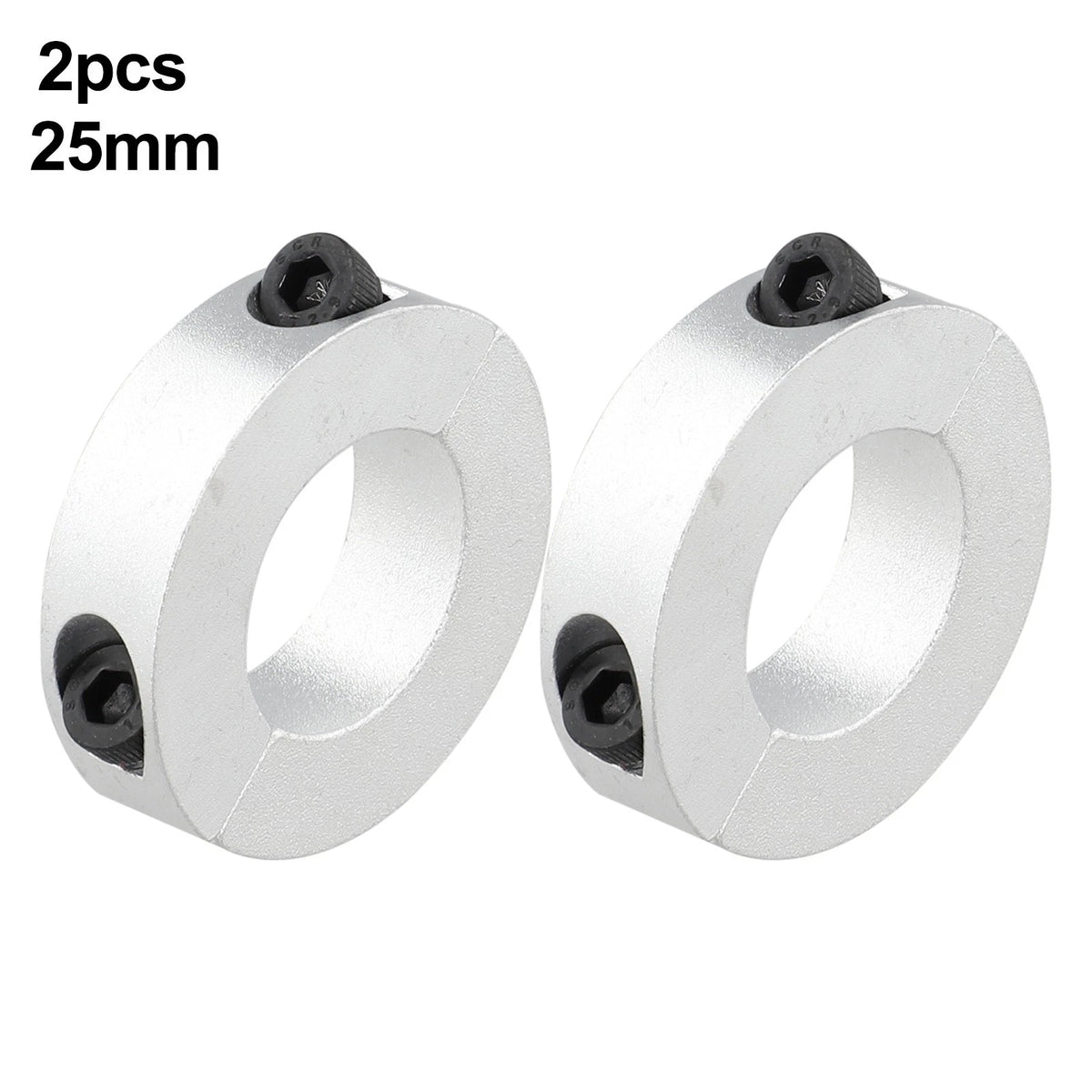 2X Aluminum Split Clamp Collar 25mm for Stable Mechanical Applications