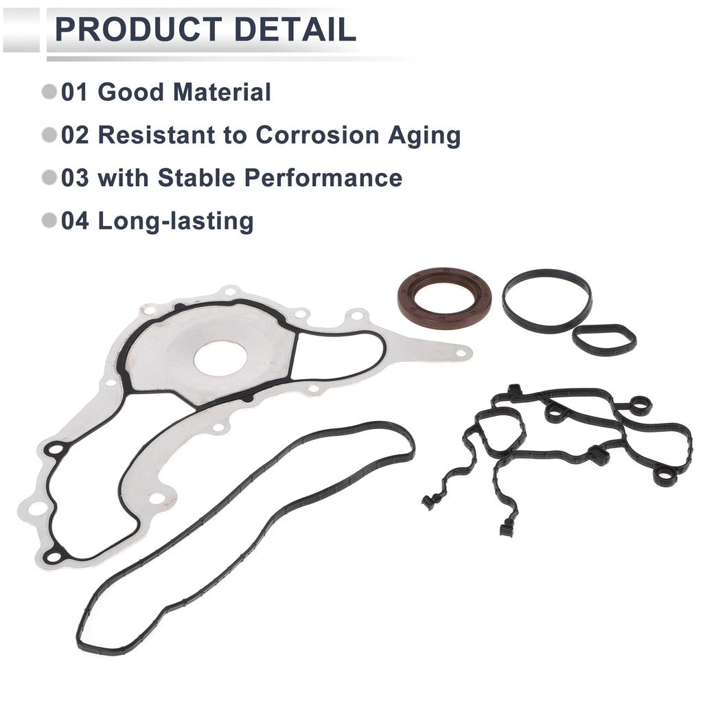 Engine Timing Cover Gasket Set for Dodge Challenger (2011–2016) 3.6L 3.2L