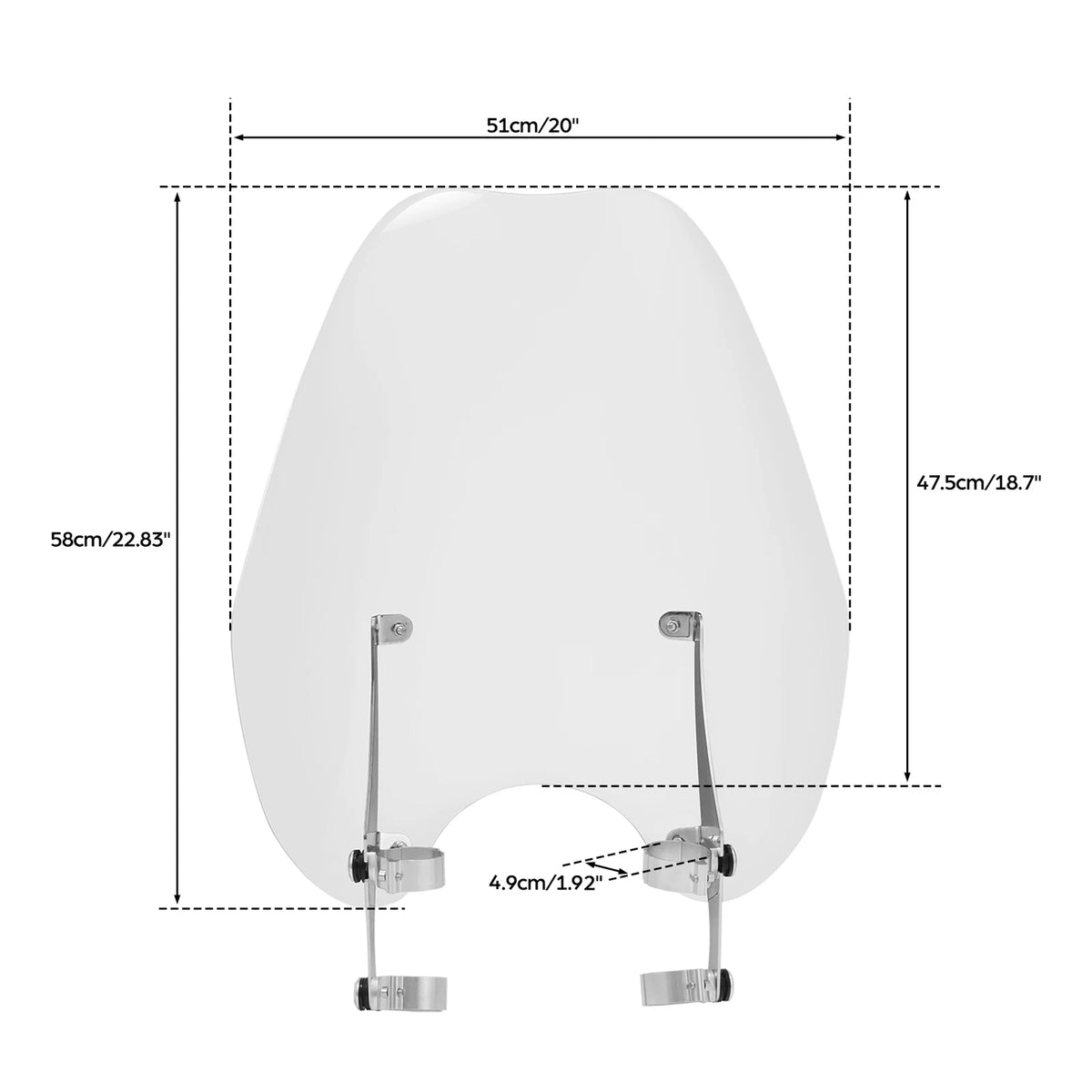 Windshield Mount Bracket for Harley Low Rider FXDL (2014–2017), FXLR (2018–2020)