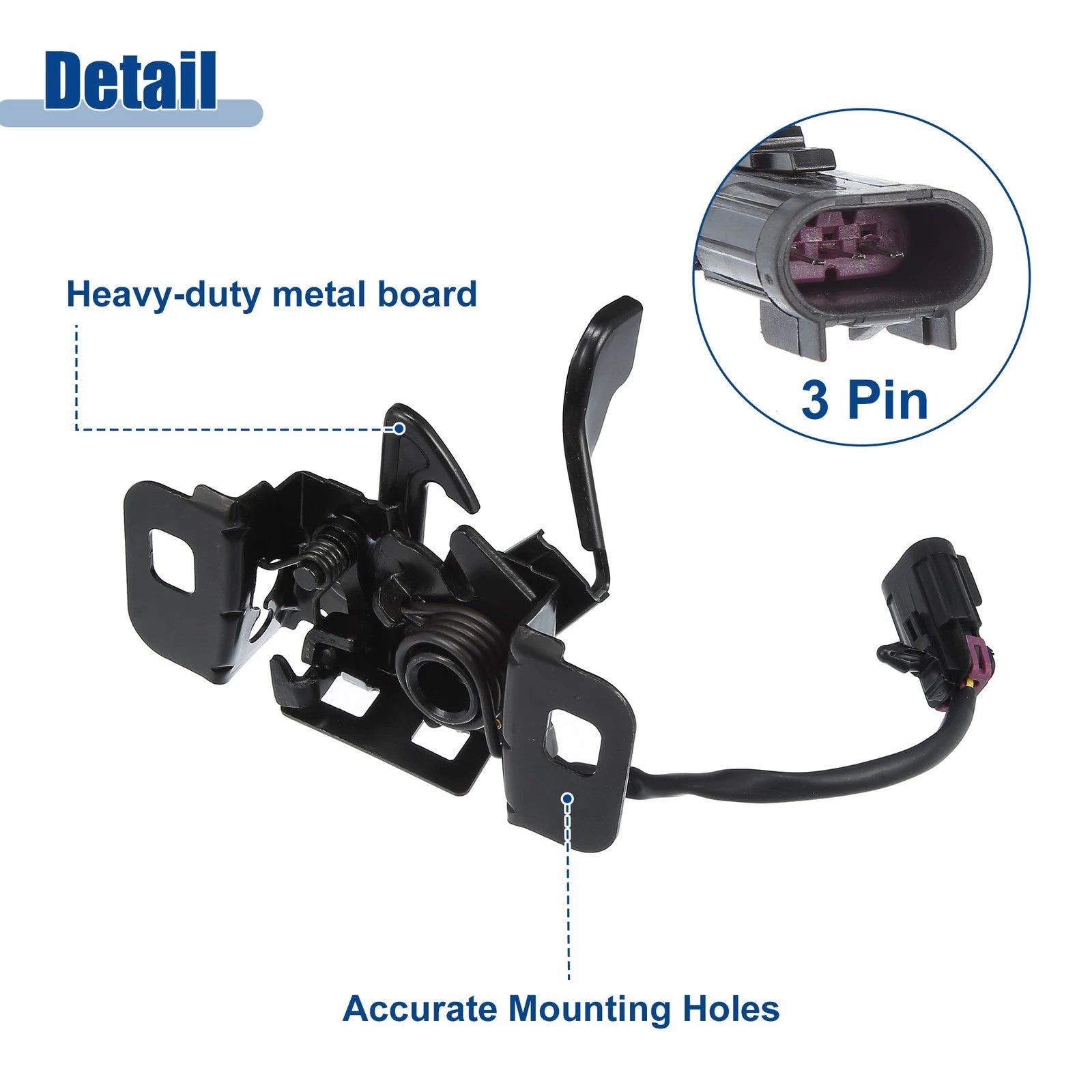 Hood Latch Assembly for Cadillac ATS (2013–2019) Black