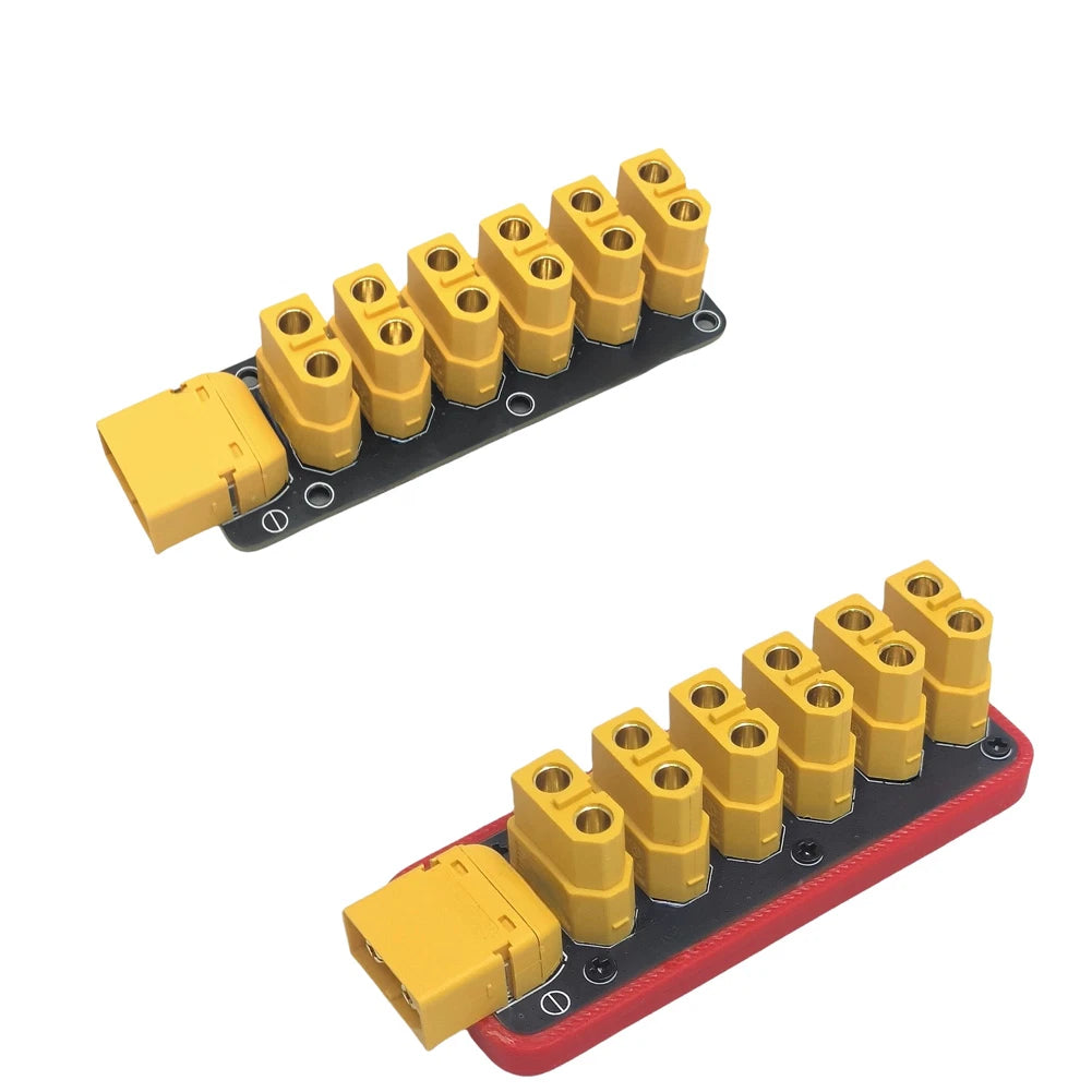 Power Splitter Board for RC Models (XT60 Input, 6 Outputs)