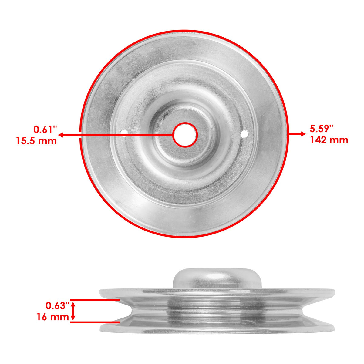 Deck Spindle with Pulley Replacement for Poulan 461ZX (2005–2015)