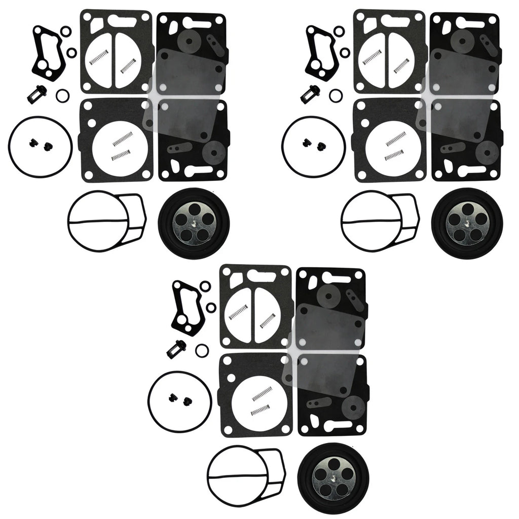 Set of 3 Carb Triple Rebuild Kit for Mikuni Super BN 38 44 46 mm