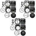 Set of 3 Carb Triple Rebuild Kit for Mikuni Super BN 38 44 46 mm
