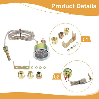 Water Thermometer 52mm for Cars and Ships (130-280°F)