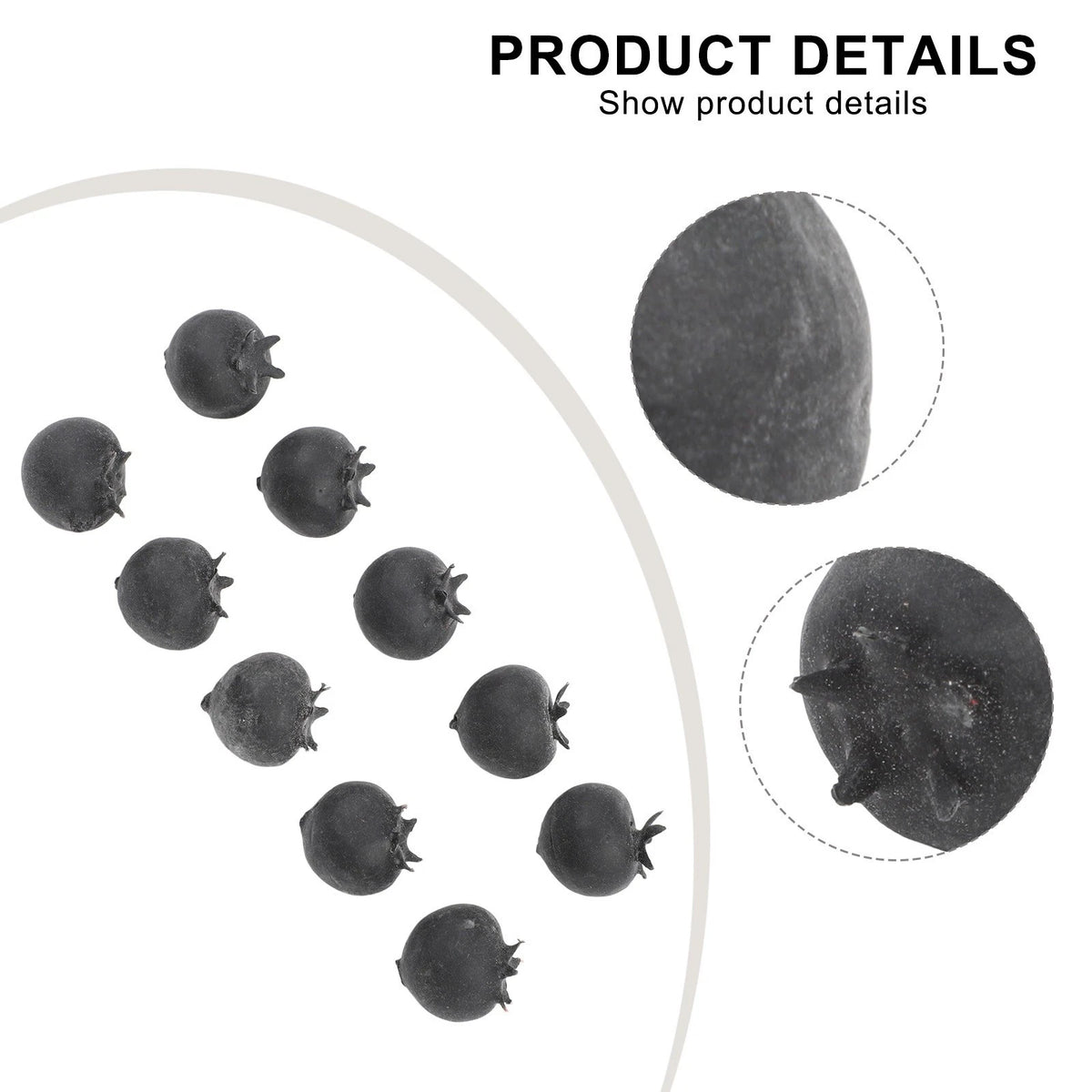 50 Pieces Artificial Blueberry Decoration for Crafting and Displays