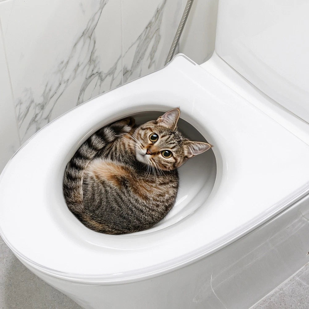 Toilet Decal Waterproof PVC Sticker for Bathroom (30x30cm)