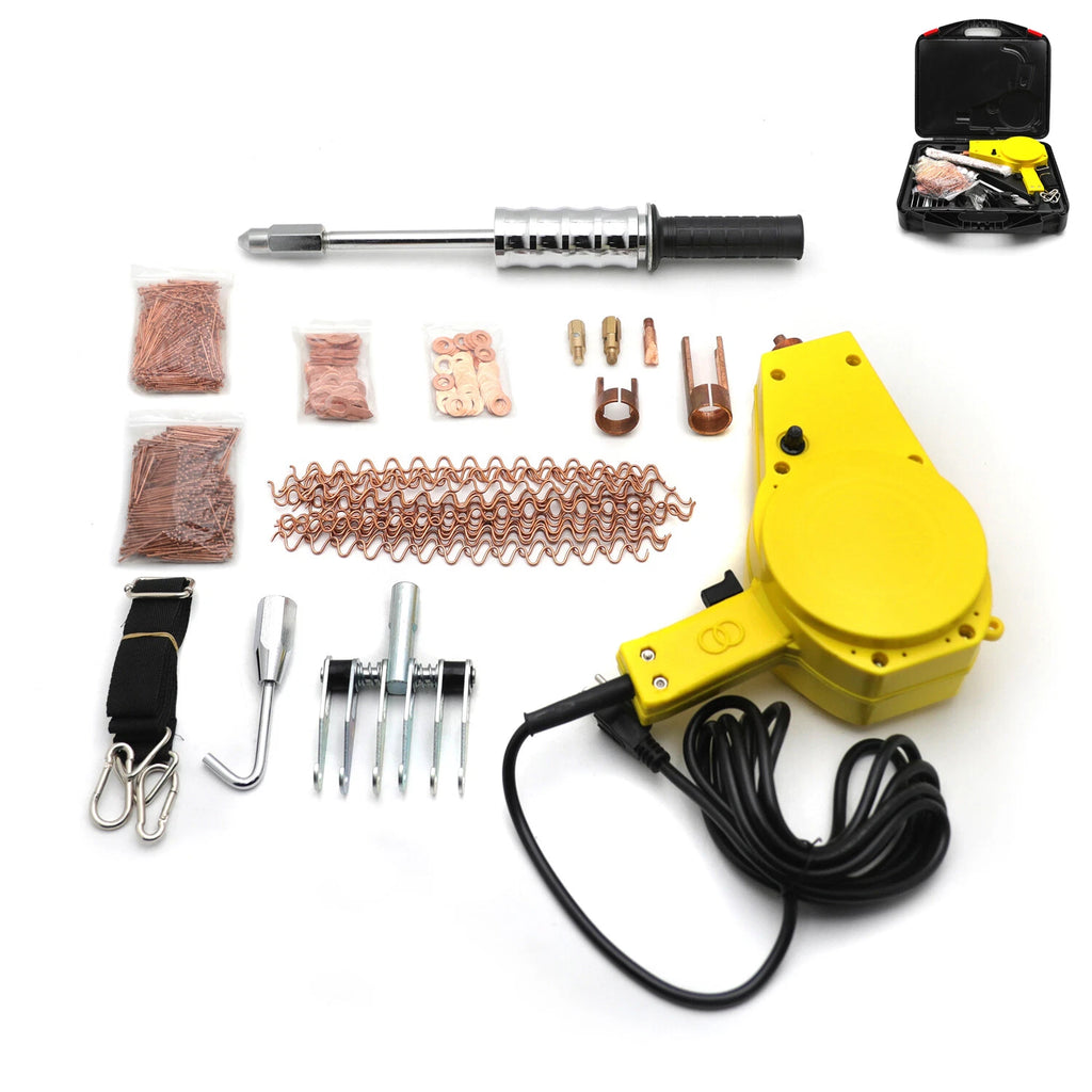 Dent Repair Kit for Universal Use (Electric Stud Welder Gun, 2lb Puller Hammer)
