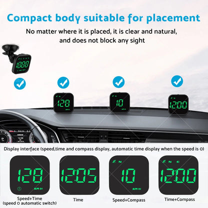 HUD Head Up Display GPS Speedometer for Universal Vehicles (2010–2023)