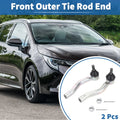 2PCS Front Outer Tie Rod Ends for Toyota Echo (2000–2005)