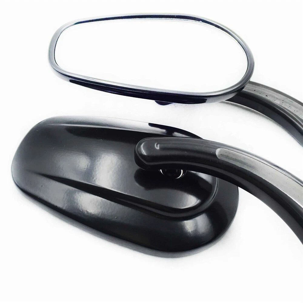 Chrome Big Side Mirrors for Harley Low Rider, SuperLow, Iron 883, 1200 Custom