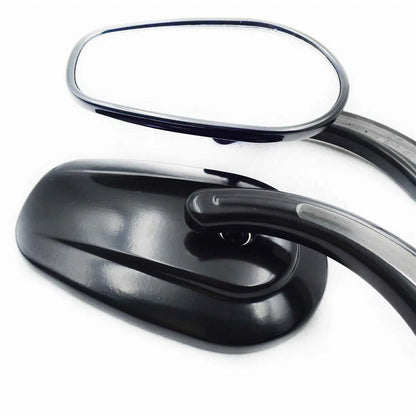 Chrome Big Side Mirrors for Harley Low Rider, SuperLow, Iron 883, 1200 Custom