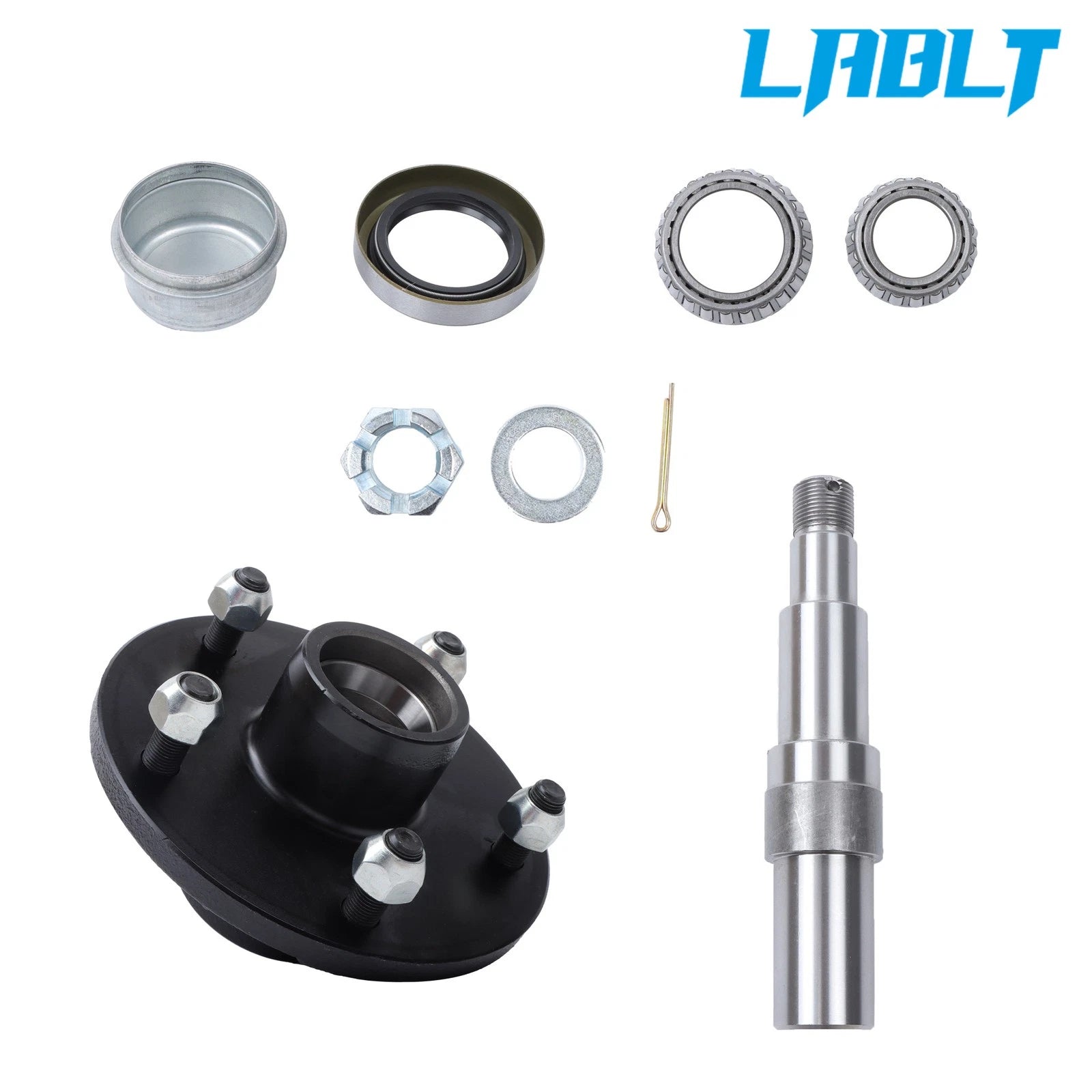 5" Trailer Hub Kit for 2000 lbs (#84 Spindle Bearing)