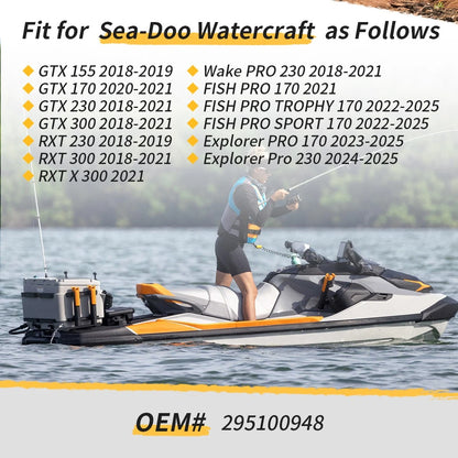 Left Cup and Rod Holder Support Kit for Sea-Doo RXT GTX Wake FISH (295100948)