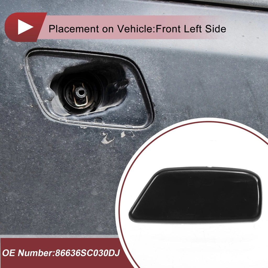 Front Left Washer Nozzle Cover Cap for Subaru Forester (2009–2012) Black