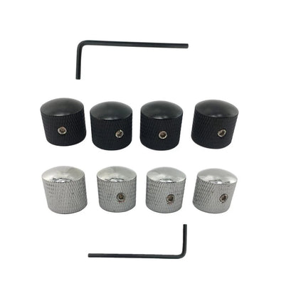 4X Metal Electric Guitar Bass Volume Tone Control Knobs with Wrench Tool