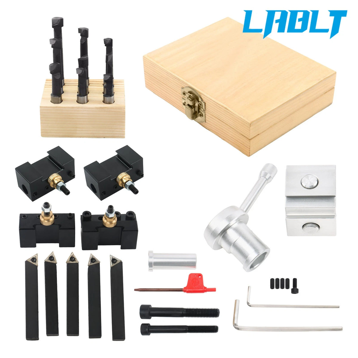 Mini Quick Change Tool Post Holder Set for Lathe Turning Boring Bar (LABLT)