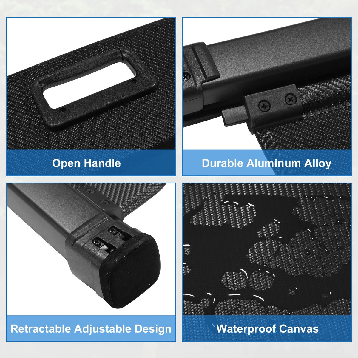 Retractable Cargo Cover for Toyota RAV4 (2019–2023) Black Trunk Shade