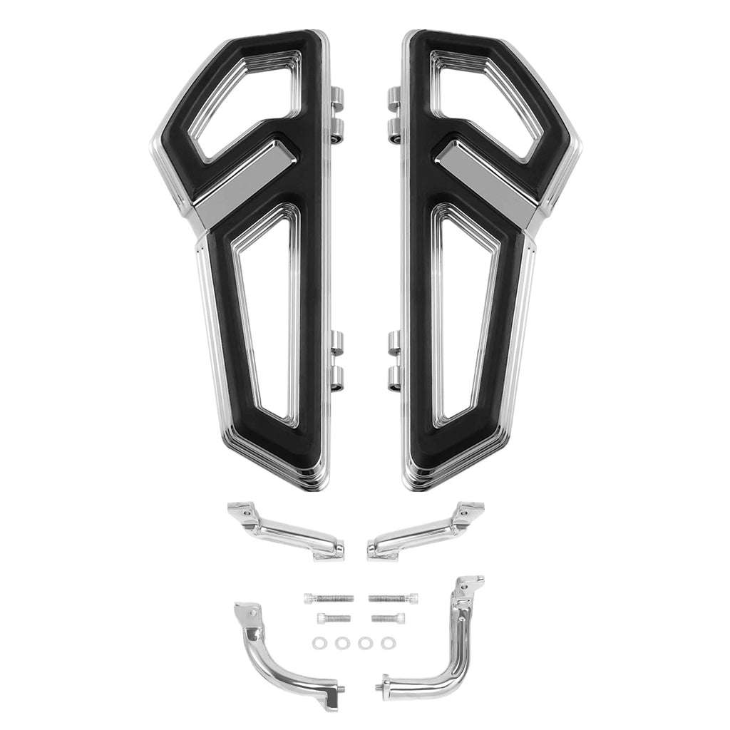 Chrome Driver Floorboard Footboard & Bracket for Harley Road Glide (2014–2023)