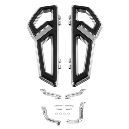 Chrome Driver Floorboard Footboard & Bracket for Harley Road Glide (2014–2023)