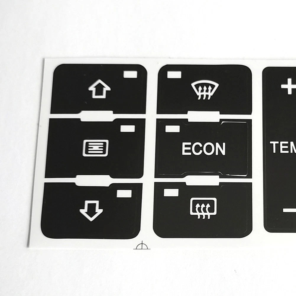 A/C Button Repair Sticker for Car (Black Overlay)