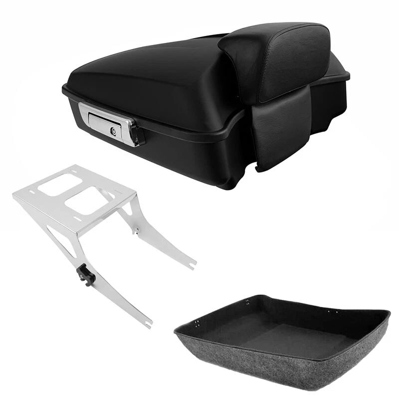Chopped Trunk Backrest Mount for Harley Fat Boy (2008–2017) Matte Black