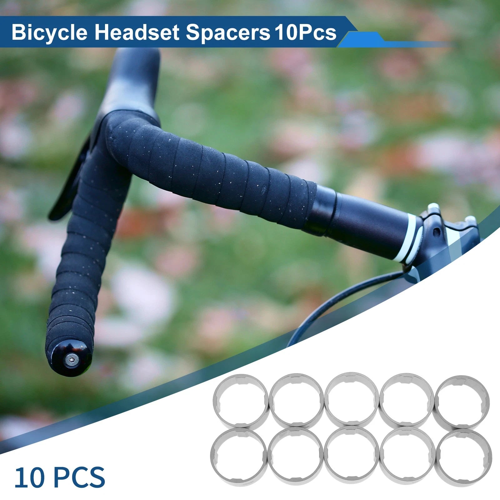 Headset Spacers 15mm Replacement for 1-1/8" Fork Tube (10 Pack) (2000–2000)