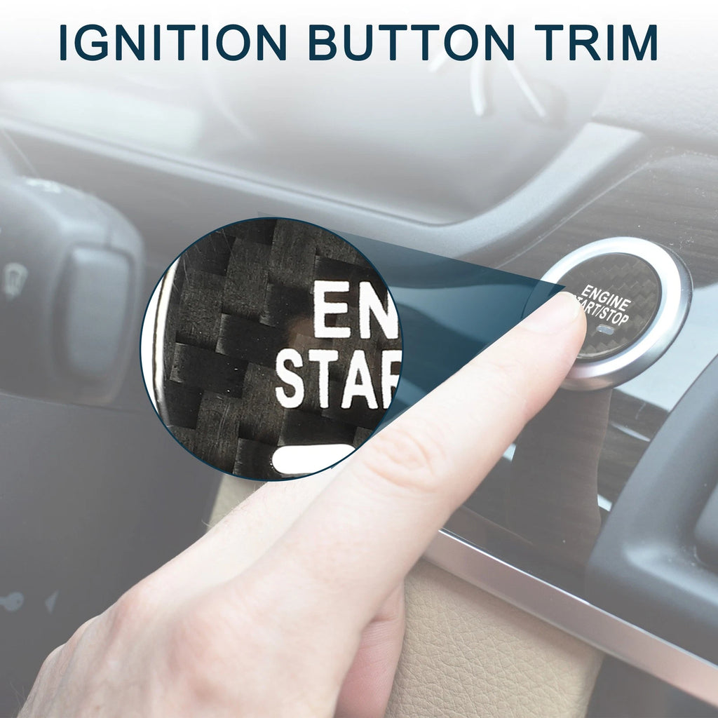 Engine Start Stop Button Cover Ignition Starter Black for Chevrolet Cruze (2016–2019)