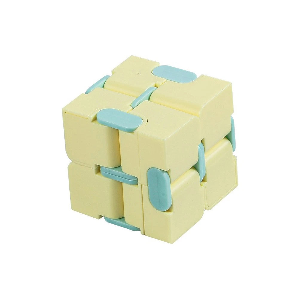 Infinity Cube Fidget Toy for Kids, Anxiety Relief, and Kill Time(Yellow)