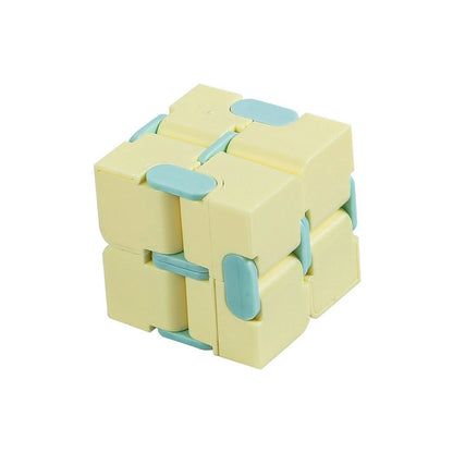 Infinity Cube Fidget Toy for Kids, Anxiety Relief, and Kill Time(Yellow)