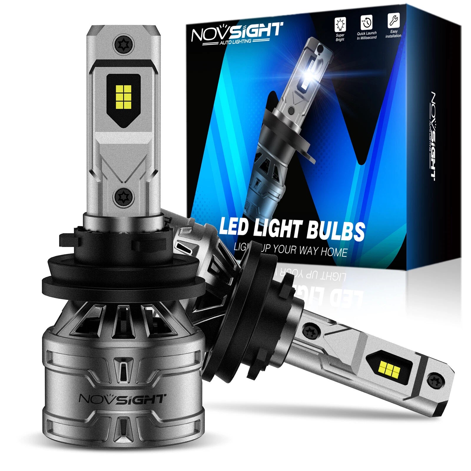 2X 9005/HB3 LED Headlight Bulbs for NOVSIGHT (6500K)