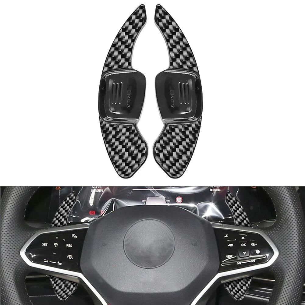 Steering Wheel Shift Paddle Extensions for VW Golf MK8, Polo, Jetta, Tiguan, Passat (2020–2023)