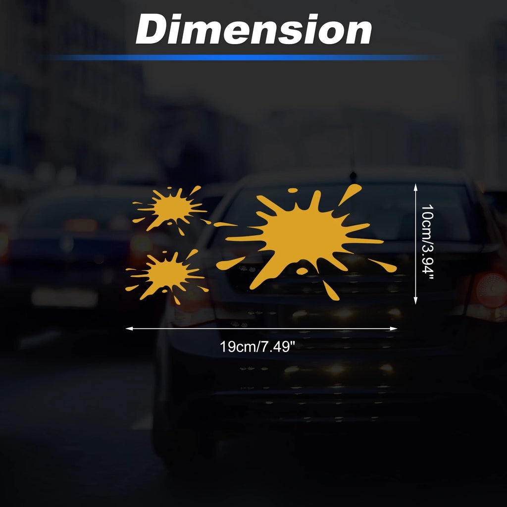 Reflective Bumper Decal for - Yellow, 3 Spots