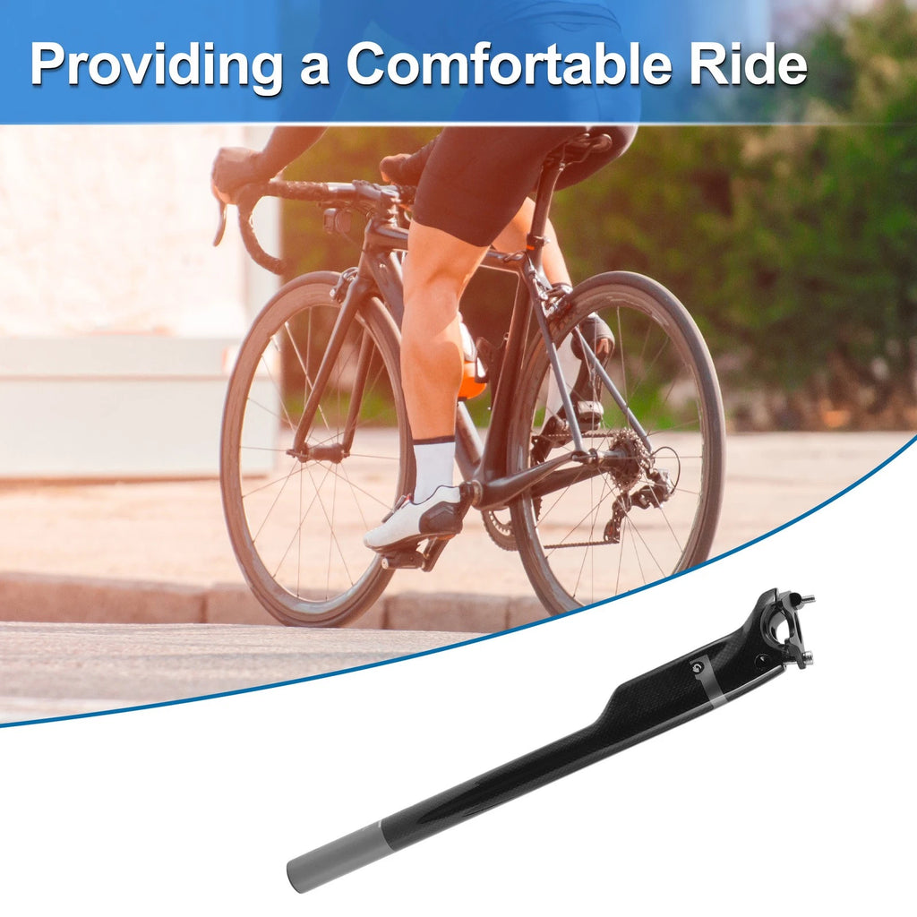 Adjustable Seat Post for Bike 27.2 x 400mm Two Bolt Gloss Black (Gray)