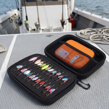 32PCS Rotating Lure Kit for Spinnerbait Composite Baits EVA Storage Bag
