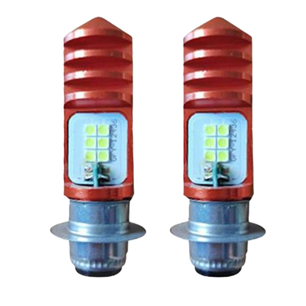 Electric Motorcycle LED Headlight Bulbs 2pcs Improves Safety and Performance