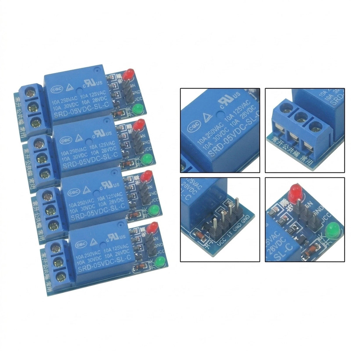 5pcs Single Channel Relay Module Board Shield for Automotive Applications