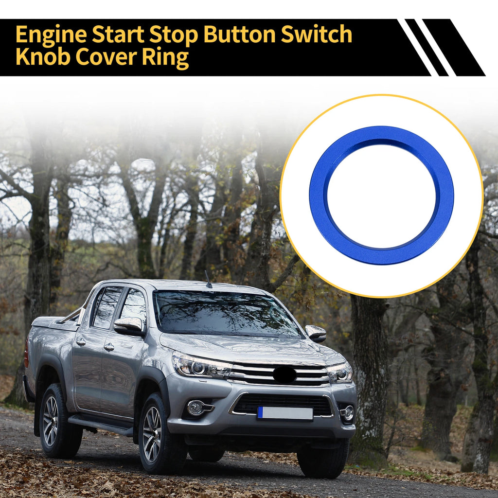 Engine Start Stop Button Switch Knob Cover Ring for Toyota Tacoma (2016–2023) Blue