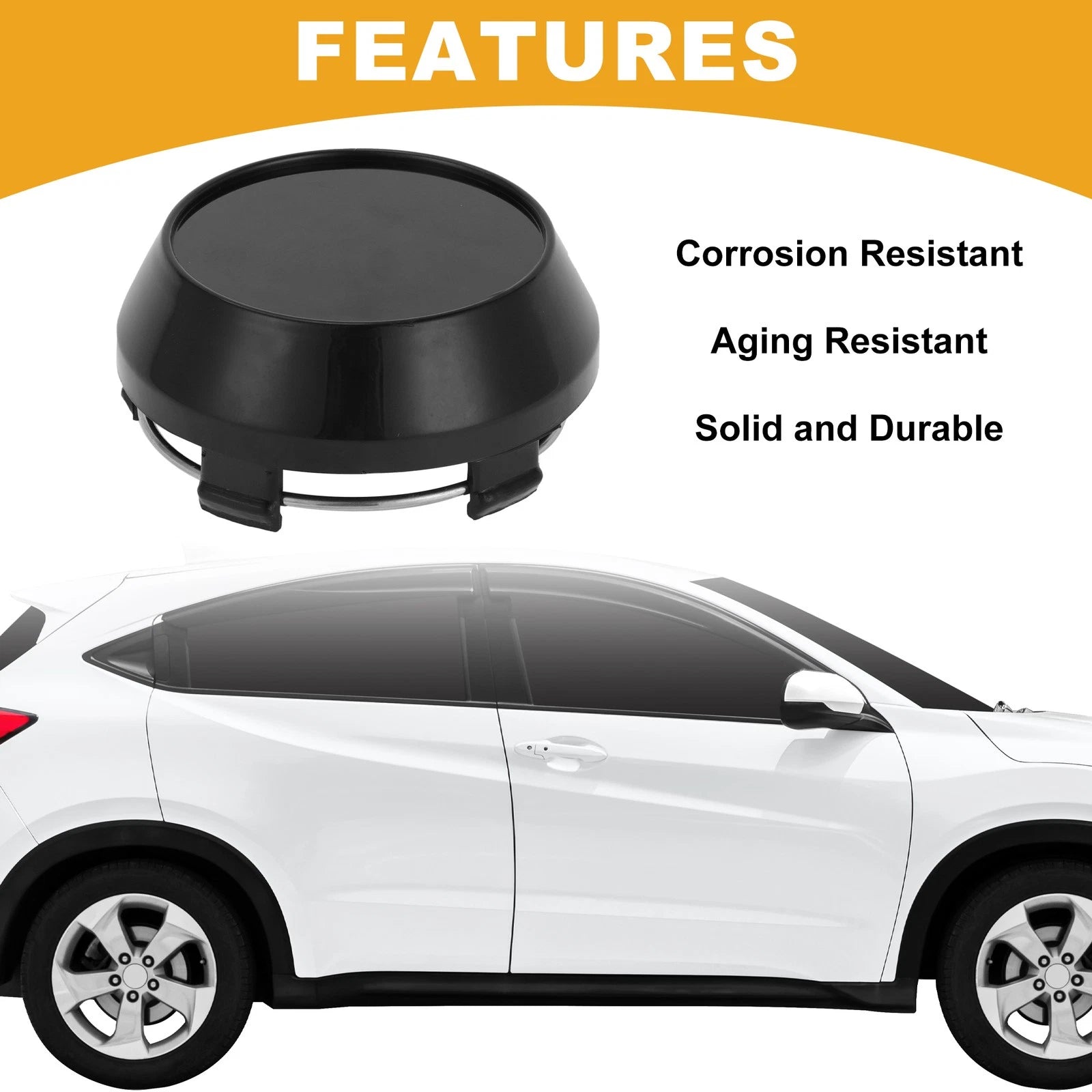 Universal Wheel Hub Center Caps for (60 mm, 2.36" OD)